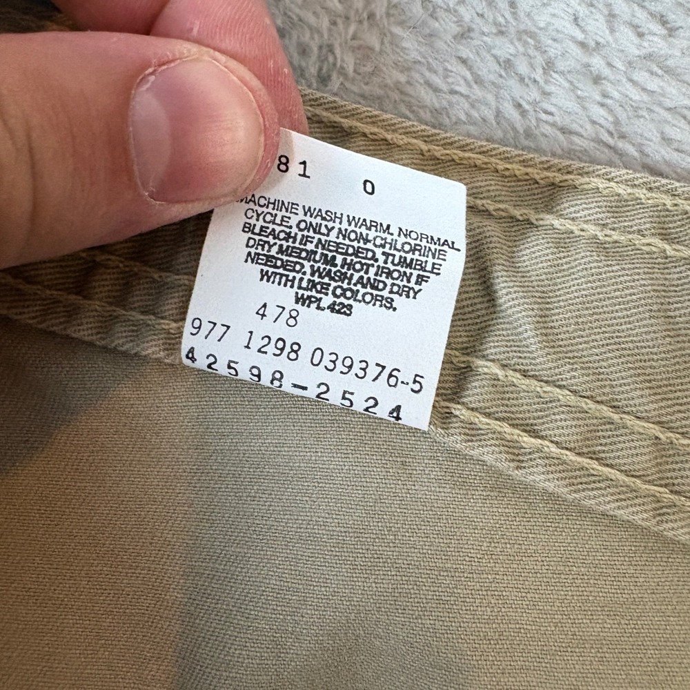 Levi's Cargo Pants Men XL (Fits 38x30) L2 Khakis Loose Wide Leg Tan Khaki - Picture 5 of 11
